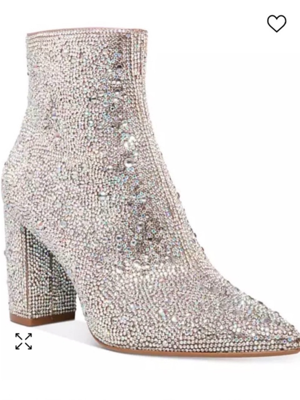 Betsey Johnson Rhinestone crystals high heels boots booties size 10 Sold Out